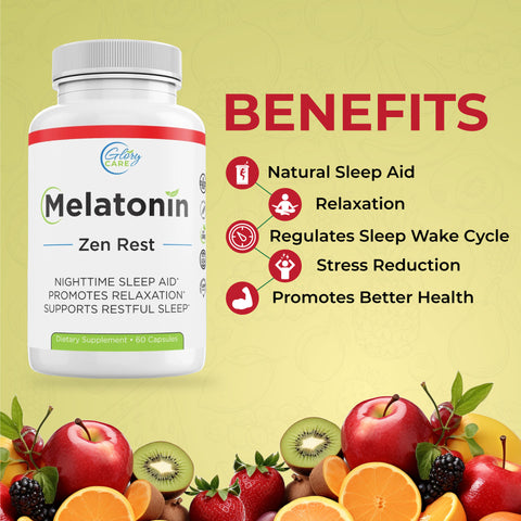 Zen Rest' Melatonin Veggie Capsules: Embrace Serene Sleep Naturally