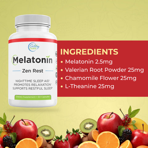 Zen Rest' Melatonin Veggie Capsules: Embrace Serene Sleep Naturally